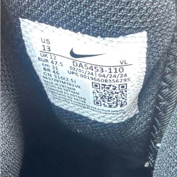 Nike Force Savage Pro 3 White/Blue Lineman Football Cleats Mens Sz 13 DA5453-110 - Picture 10 of 10